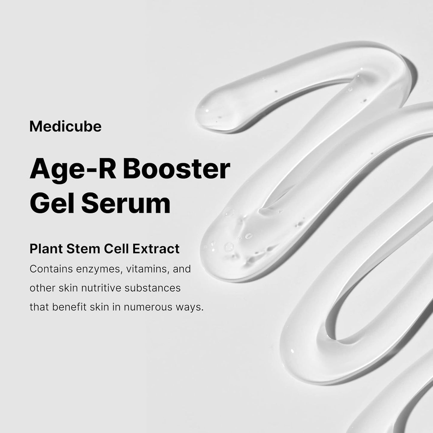 Medicube Age-R Booster Gel Serum for Skin Care Devices - Moisturizing and Nourishing Facial Serum with Plant Stem Cell Extract, Hyaluronic Acid, Collagen - Hypoallergenic Korean Skin Care