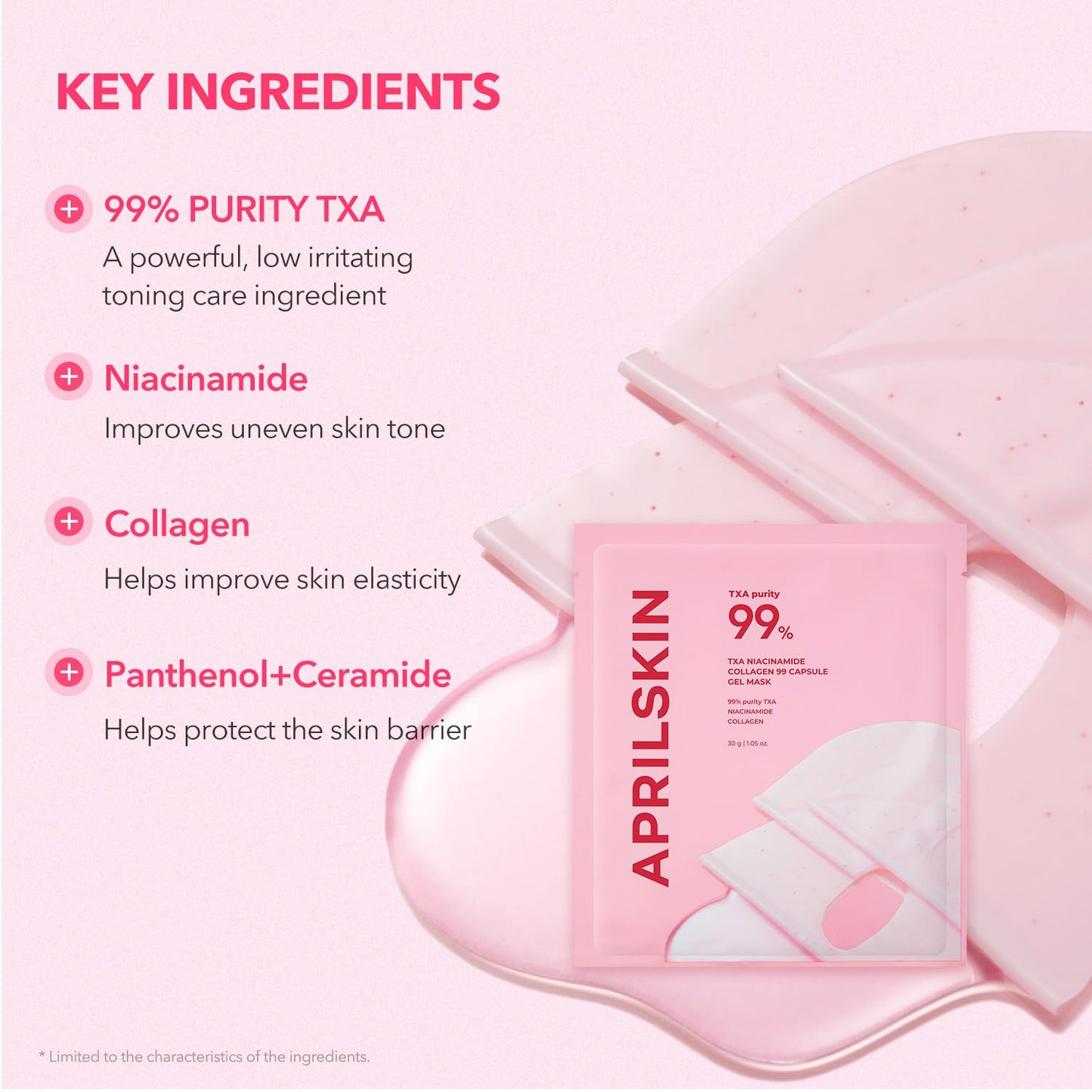 APRILSKIN Peel & Glow Duo: Calendula Flower-Infused Facial Peel Off Mask and TXA Pink Capsule Gel Mask (4ea)