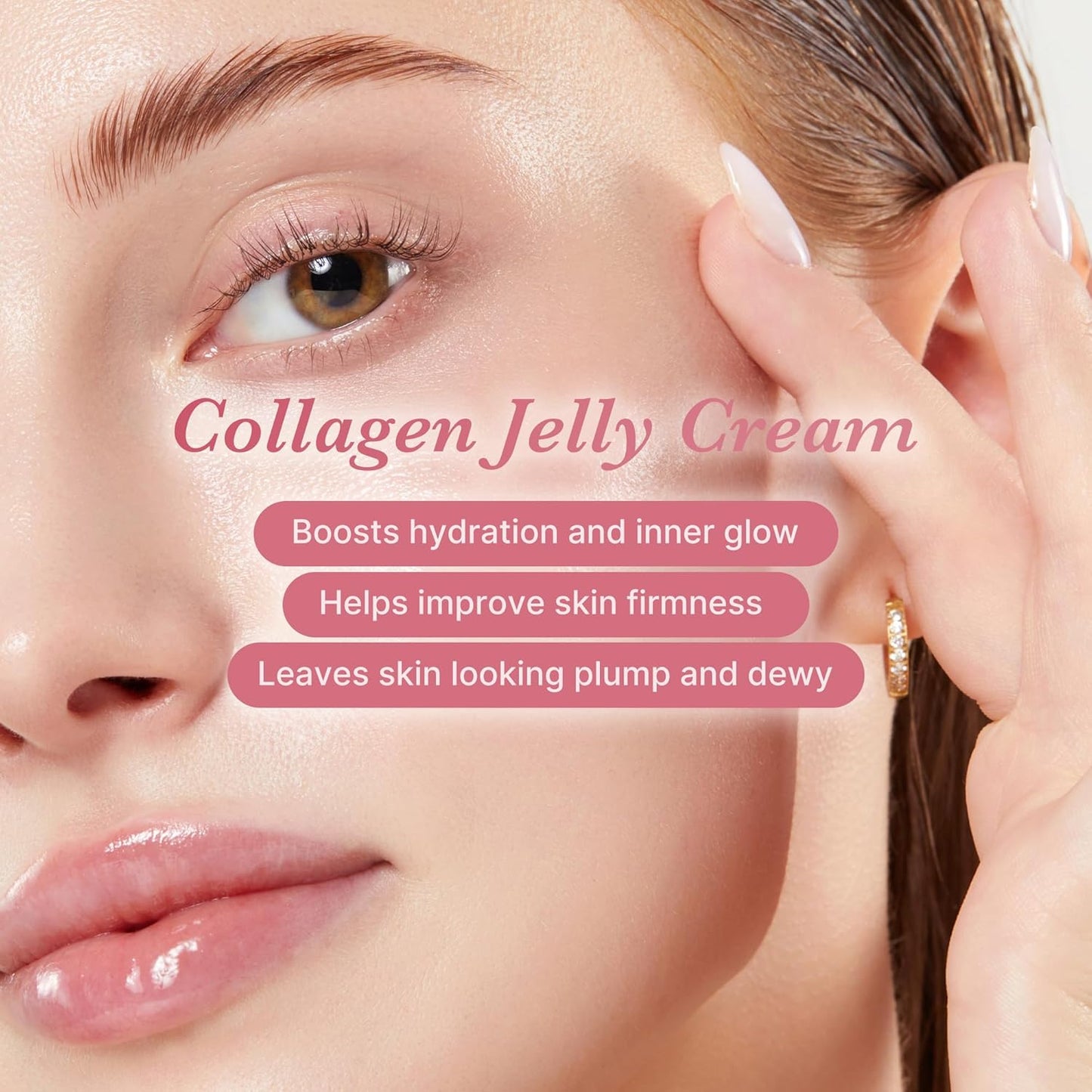 medicube Pink Glass Glow Skin Trio: Salmon DNA PDRN pink collagen jelly gel mask (4ea) and PDRN Pink Peptide Serum, glow serum and Collagen Jelly Cream 50ml